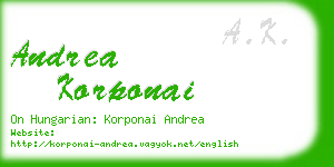 andrea korponai business card